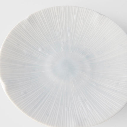 Tapas Plate 13cm Ice White Glaze.