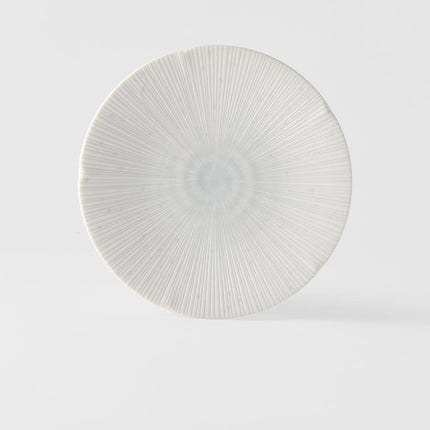 Side Plate 22cm Ice White Glaze.