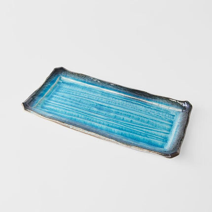 Serving Platter 42cm Sky Blue Glaze.
