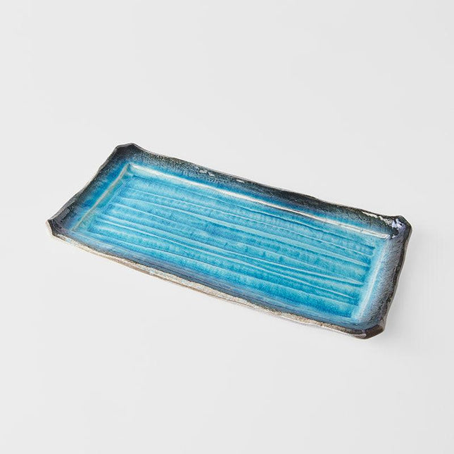 Serving Platter 42cm Sky Blue Glaze.
