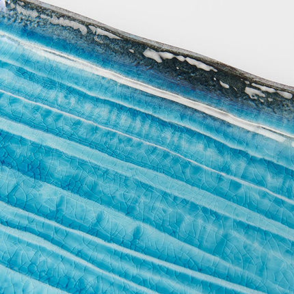 Serving Platter 42cm Sky Blue Glaze.