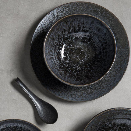 Side Plate 19cm Black Pearl Glaze.