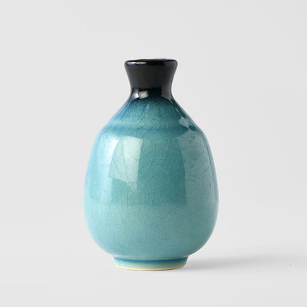 Sake Jug 8cm 275ml Ink Turquoise Glaze.