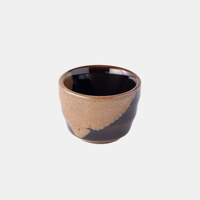 Sake Cup 30ml Brown Black Glaze.