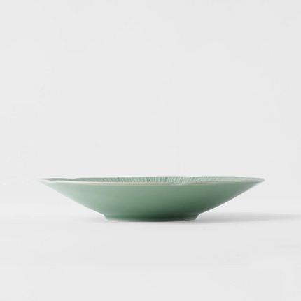 Pasta Bowl 22.5cm Ice Green Glaze.
