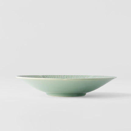 Pasta Bowl 24.5cm Ice Green Glaze.