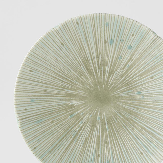 Tapas Plate 13cm Ice Green Glaze.