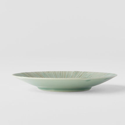 Tapas Plate 13cm Ice Green Glaze.