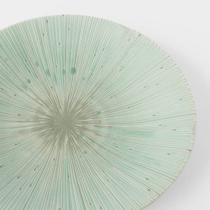 Side Plate 22cm Ice Green Glaze.