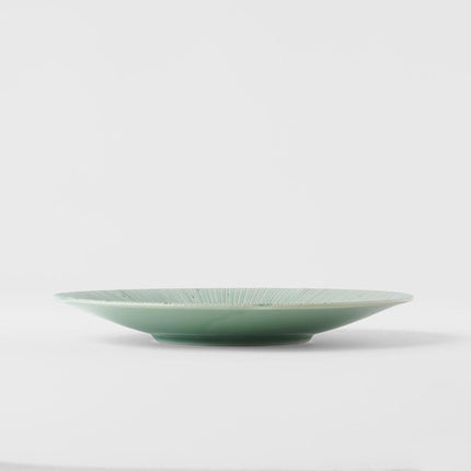 Side Plate 22cm Ice Green Glaze.