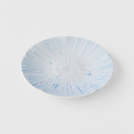 Tapas Plate 13cm Ice Blue Glaze.