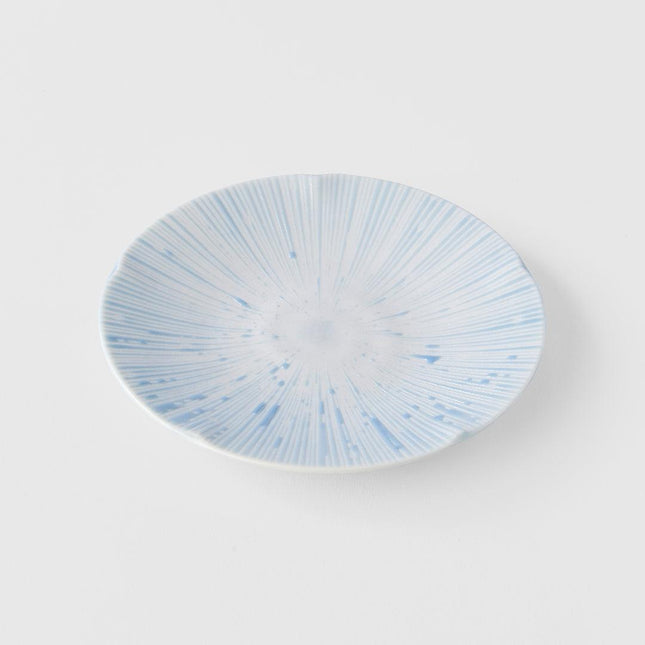 Tapas Plate 13cm Ice Blue Glaze.