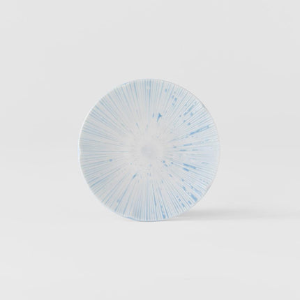 Tapas Plate 13cm Ice Blue Glaze.
