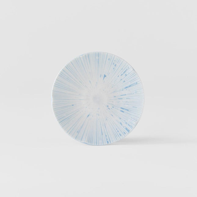 Tapas Plate 13cm Ice Blue Glaze.
