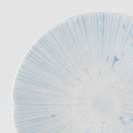 Tapas Plate 13cm Ice Blue Glaze.