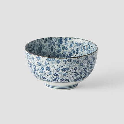 Bowl 13cm Blue Daisy Glaze.