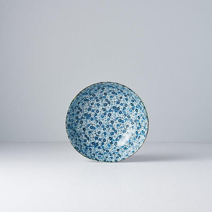 Bowl Organic 16.5cm Blue Daisy Glaze.