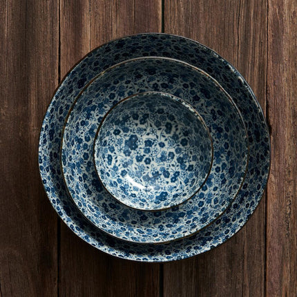 Sauce Dish Organic 11cm Blue Daisy Glaze.