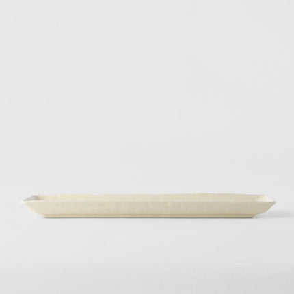 Dumpling Plate 33cm Ivory White Glaze.