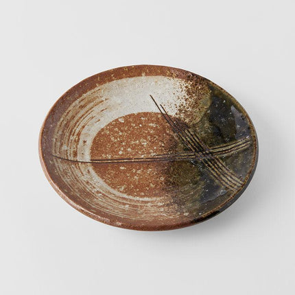 Dinner Plate 24.3cm Brick Zen Brush Glaze.