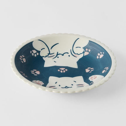 Pasta Bowl 21cm Paw Prints Cat Design.