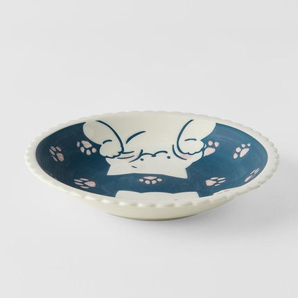 Pasta Bowl 21cm Paw Prints Cat Design.