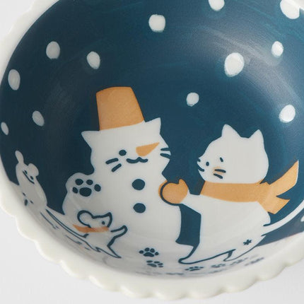 Pasta Bowl 14cm Snow cat Design.