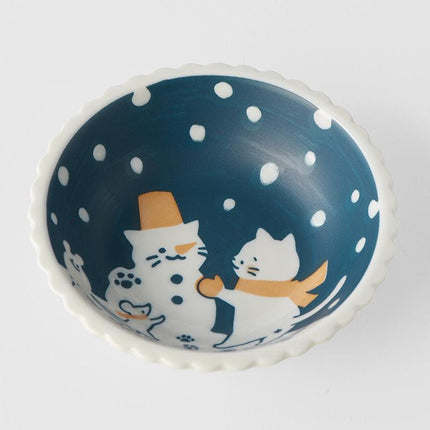 Pasta Bowl 14cm Snow cat Design.