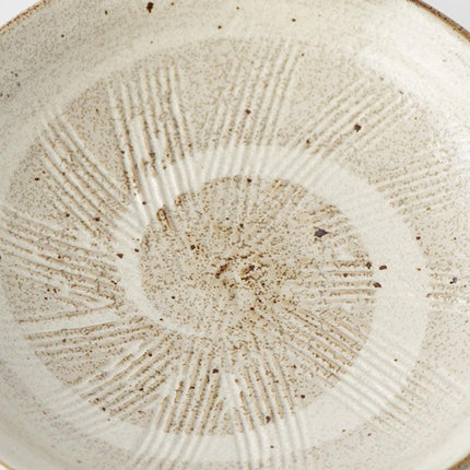 Plate Organic 13cm Spiral Sand Glaze.