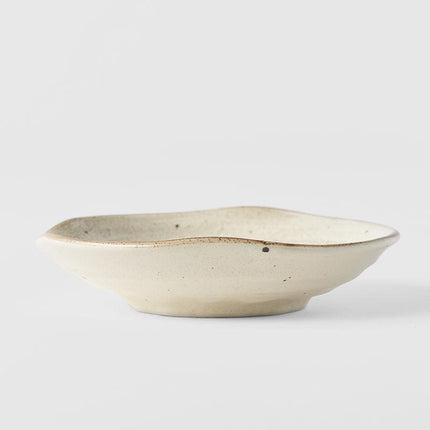 Plate Organic 13cm Spiral Sand Glaze.