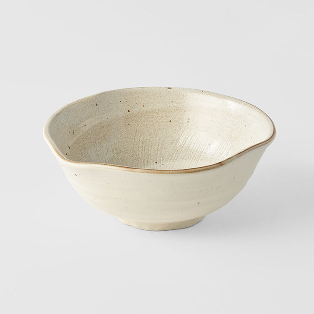 Bowl Organic 18cm Spiral Sand Glaze.
