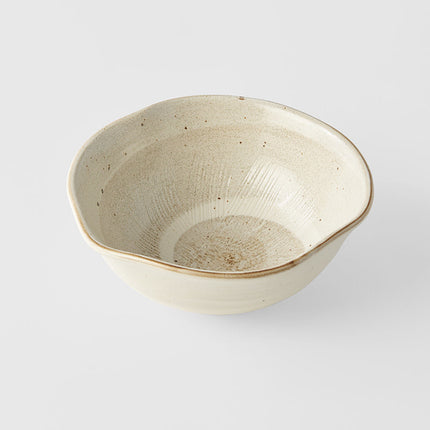 Bowl Organic 18cm Spiral Sand Glaze.
