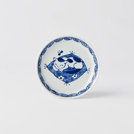 Plate 14.3cm Cat On Mat Design.