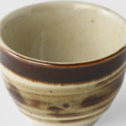 Sake Cup 4.3cm Wheat Glaze.