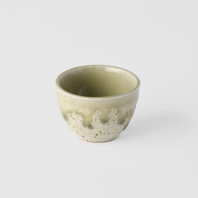 Sake Cup 30ml Light Green Drip Glaze.