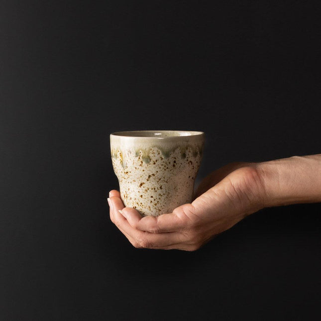 Mug Yunomi 280ml Light Green Drip Glaze.