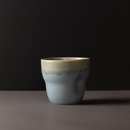 Mug Yunomi 280ml Crazed Blue Glaze.