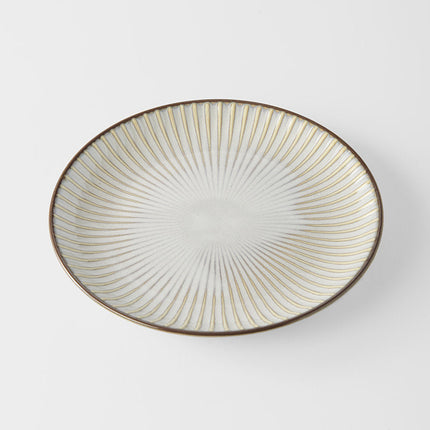 Side Plate 20.5cm White Sendan Glaze.