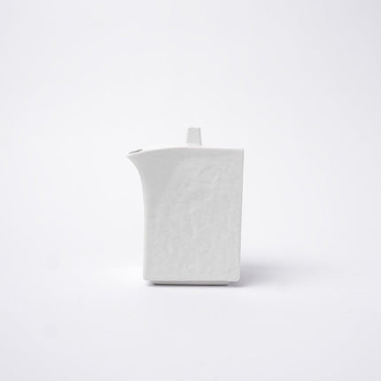 Soy Pot Squared 150ml Textured White Glaze.