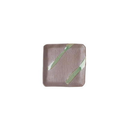 Saucer Apex 12.8cm Green Bisque Glaze.