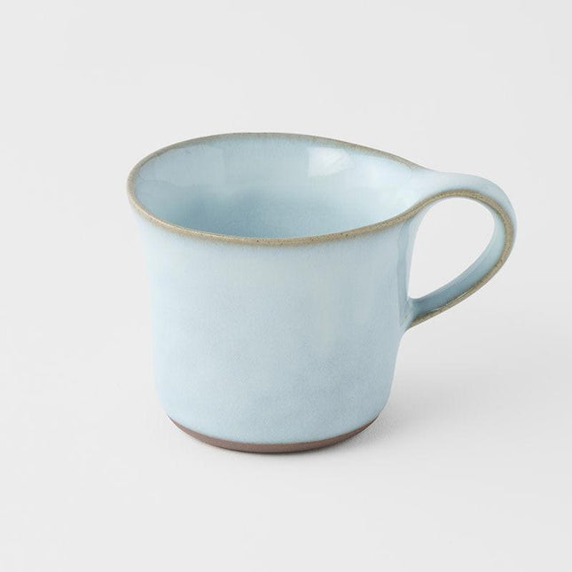 Cup 130ml Swoop Ice Blue Glaze.