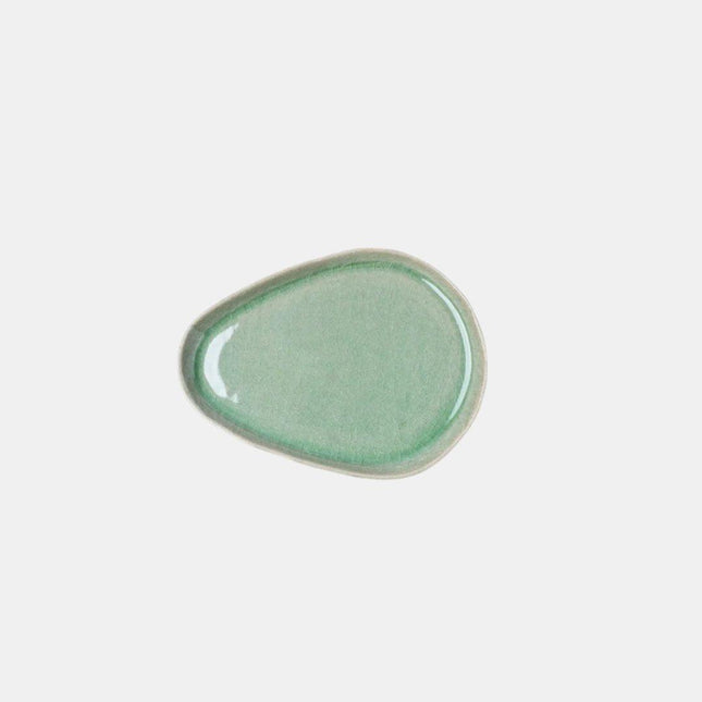 Saucer Arc Green Glaze.