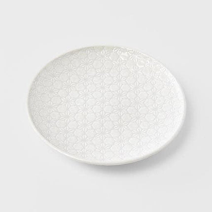Side Plate 19.5cm White Star Glaze.
