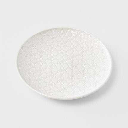 Side Plate 19.5cm White Star Glaze.