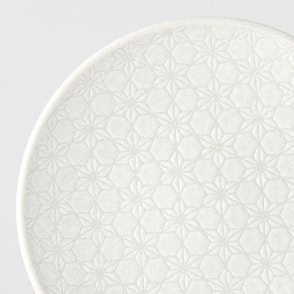 Side Plate 19.5cm White Star Glaze.