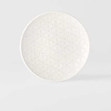 Side Plate 19.5cm White Star Glaze.