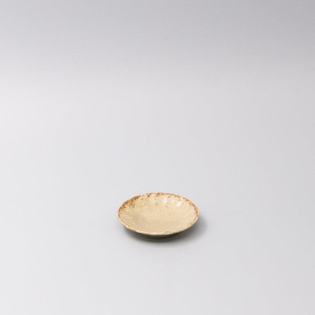 Sauce Dish 8cm Scallop Sand Fade Glaze.