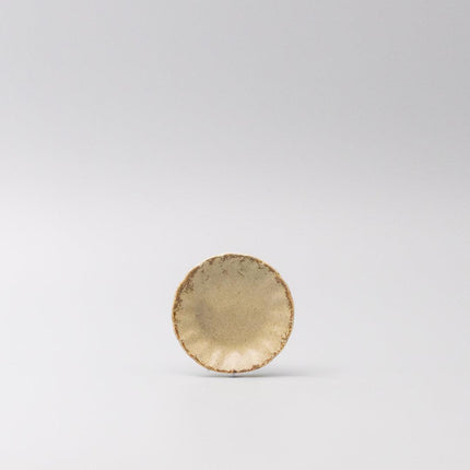 Sauce Dish 8cm Scallop Sand Fade Glaze.