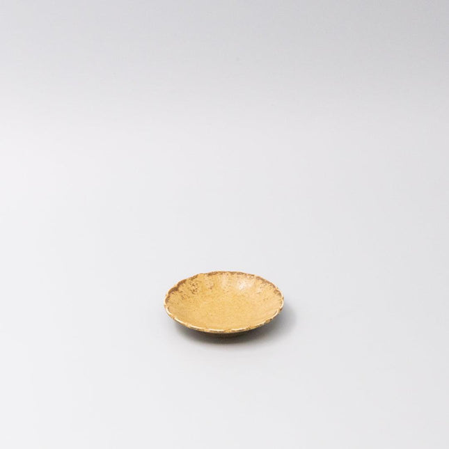 Sauce Dish 8cm Scallop Ochre Fade Glaze.