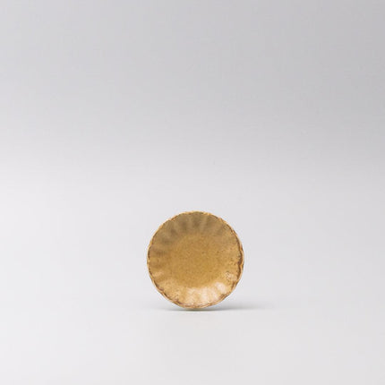 Sauce Dish 8cm Scallop Ochre Fade Glaze.